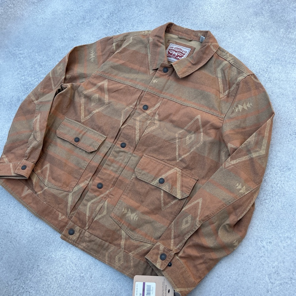 Levi's Aztec Style Pattern Pendleton Inspired Tan… - image 1